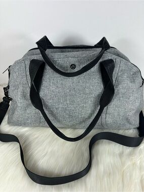 lululemon athletica Heather Gray & Black Duffel Bag